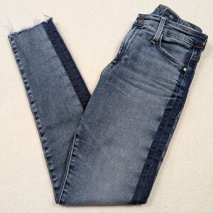 AG Adriano Goldschmied Farrah Skinny Ankle High Rise Medium Wash 26R Raw Hem